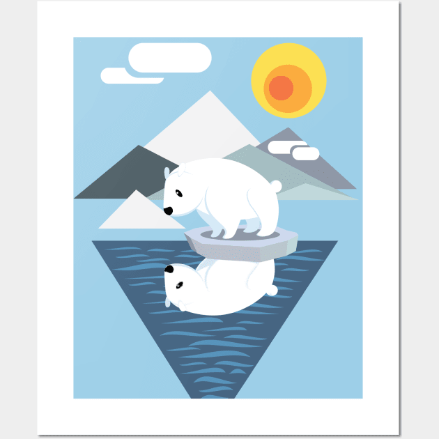 Polar Bear Dilemma Wall Art by DatLonelyTurtle